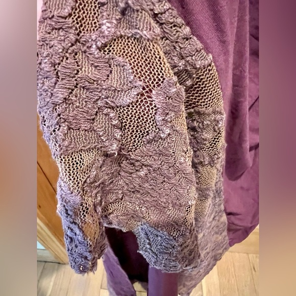 POL Burgundy Asymmetrical Dress with Lace - Picture 8 of 8